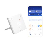 Netatmo Thermostat Connecté ORIGINAL, Pack Installation sans Fil/Filaire | Pour Chauffage Individuel , Support Inclus, Économie d’Énergie, Compatible Matter (Alexa,Google,Apple), WiFi 2,4GHz, ETP-AMZ