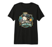 Netball Pass Flow Mouvement du Ballon vers Le Panier T-Shirt Haut de Gamme