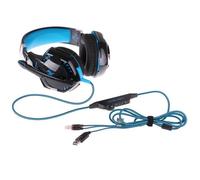 NetBoat Casque KOTION EACH G2000 éclairage LED 3,5 mm Stéréo Gaming - Noir/Bleu