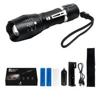 NetBoat G700 X800 LED Zoom militaire Niveau tactique lampe torche + batteries + USB chargeur + boite