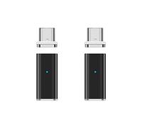 NetDot Gen10 Charge Rapide Magnétique USB-C vers USB-C Adaptateur Convertisseur Compatible avec Les Smartphones Type-C (2 Pièces, Noir)