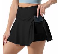Neteson Jupe de Tennis Femme avec Short Plissée Poche 2 en 1 Jupe de Golf Mini Skorts Skirt Athlétique Pantskirts Sports Skirt pour Entraînement Yoga Gym Dance Running Activewear
