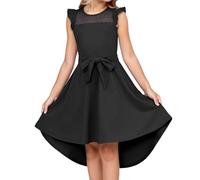 Neteson Robes Été Filles sans Manches Trapeze Robe de Soirée Elégante pour Enfants Anniversaire Mariage Bal Fête Décontractées 6-15 Ans
