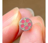 NETFEN Rivets en Mosaïque, Rivets À Broches en Mosaïque De Remplissage en Résine Colorée De 6 Mm, for Matériau Décoratif De Manche De Couteau, Longueur 60 Mm 1 Pièces (Color : Red)