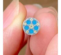 NETFEN Rivets en Mosaïque, Rivets À Broches en Mosaïque De Remplissage en Résine Colorée De 6 Mm, for Matériau Décoratif De Manche De Couteau, Longueur 60 Mm 1 Pièces (Color : Blue)