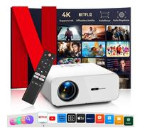 【Netflix Certifié/Auto Focus】Vidéoprojecteur 4K Supporté, Smart Projecteur WiFi Bluetooth5.2, 26000 Lumen 1080P Projecteur Vidéo