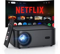 ¿Netflix Certifié/Dolby¿ Smart Vidéoprojecteur,Projecteur 4K Wifi Bluetooth,App Intégrée,Natif 1080P 1000Ansi,Focus Électrique,Retroprojecteur Portable Pour Home Cinéma,Chambre