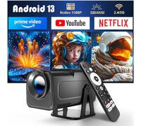 [Netflix-Licencié] Intelligent Videoprojecteur avec Diverses Apps TV Officielles, 1080P Native Projecteur Video avec Assistant Vocal WiFi 5G 12000Lumens, RetroProjecteur pour Cinéma Maison/Extérieur