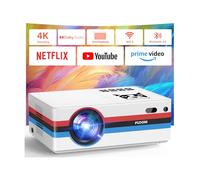 [Netflix officiellement/Dolby Audio] Projecteur intelligent FUDONI avec WiFi et Bluetooth 4K, Keystone automatique et mise au point électrique, projecteur extérieur 800ANSI avec applications, Netflix