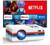 [Netflix officiellement/Dolby Audio] Projecteur intelligent FUDONI avec WiFi et Bluetooth 4K, Keystone automatique et mise au point électrique, projecteur extérieur 800ANSI avec applications, Netflix