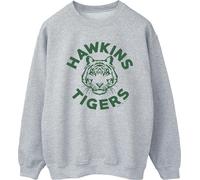 Netflix - "Stranger Things Hawkins Tigers" Sweat-shirt pour femme BI36215 (M) (Gris)