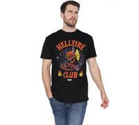 Netflix Stranger Things Hellfire Club Classic Metal T-Shirt Unisexe, Noir, XL
