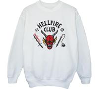 Netflix - "Stranger Things Hellfire Club" Sweat-shirt pour garçon BI33680 (152-158) (Blanc)
