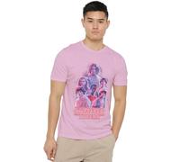 Netflix Stranger Things Rose Glow Group T-Shirt Unisexe, Rose, S