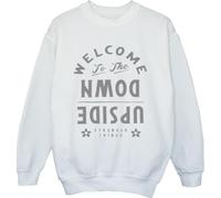 Netflix - "Stranger Things Welcome To Upside Down" Sweat-shirt pour garçon BI33622 (128) (Blanc)