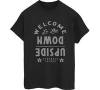 Netflix - "Stranger Things Welcome To Upside Down" T-shirt pour femme BI44183 (XXL) (Noir)
