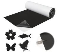 NETFLO Rouleau de mousse autocollante en néoprène - 300 mm x 1,5 mm x 300 | Mousse noire multifonctionnelle pour l'absorption des chocs, isolation thermique et acoustique