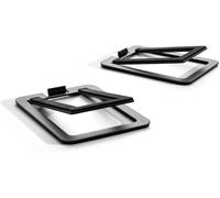 NETG-Ds2M Metal Speaker Stands Paire - Supports D'Enceintes D'Étagère En Acier Inclinés Pour Enceintes De Pc, Enceintes De Jeu Et Enceintes De Studio - Noir (Pairee)