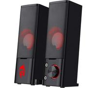 NETG-Gs550 Orpheus Enceintes Pc Gaming, Stéréo 2.0 Canaux Pour Ordinateur De Bureau Avec Taille Compacte, Basses De Qualité Et Rétroéclairage Rouge Décent, Alimentation Usb Avec Câbles De 3,5 Mm