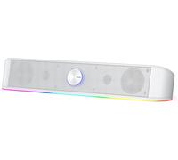NETG-Gs560 Barre De Son De Bureau Rvb, Haut-Parleur D'Ordinateur 2.0 Canaux Avec Barre D'Éclairage Dynamique, Synchronisation Audio-Lumière, Rétroéclairage Tactile Avec Bouton De Volume,