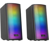 NETG-Msrgb2, Haut-Parleurs Bluetooth 5.3 15W, Processeur Sonore Dsp, Éclairage Rgb Dynamique, Panneau Avant Mesh Complet, Boîtier De Contrôle, Entrée Jack 3.5Mm + Usb, Noir