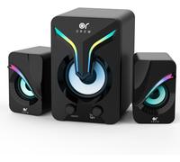 NETG-Orow Enceinte Pc,2.1 Haut Parleur 11W Caisson De Basse, Enceintes Stéréo, Alimentation Usb, Aux Jack 3.5 Mm,Haut-Parleur Pour Pc, Ordinateur, Ordinateur Portable, Filaire Enceinte Ecran Gaming