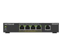 Netgear Switch 5 ports Gigabit GS305Pv3 – 4 PoE+ 63W – montage bureau/rack – ultra silencieux