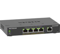 NETGEAR (GS305EP) Switch Ethernet PoE 5 Ports RJ45 Gigabit (10/100/1000), Serie Plus Manageable PoE, switch RJ45 4 Ports PoE+ 63 W, positionnement sur un bureau ou au mur, Silencieux, idéal PME