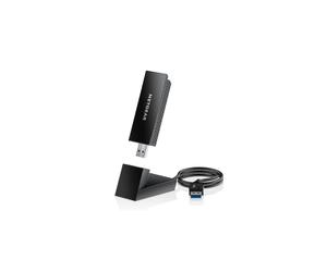 NETGEAR A8000-100PAS Adaptateur USB WiFi 6E AXE1200 Tri-bande (2.4/5/6 GHz) 1200 Mbps, Interface USB 3.2 Gen 1, Antennes 2x2, Windows 10/11