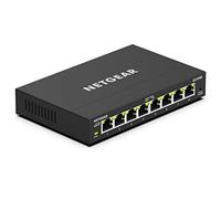 NETGEAR Commutateur Gigabit Ethernet Plus 8 Ports (GS308E) - Support Mural ou de Bureau - Hub réseau Domestique - Répartiteur Ethernet de Bureau - Fonctionnement Silencieux