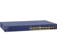 Netgear (FS728TP Smart Switch Ethernet PoE Manageable Professionnel - 28 Ports RJ45 Fast Ethernet 10/100 avec 24 Ports PoE@192 W, 6 Ports Cuivre/SFP 1 Gigabit, en Rack et Protection à Vie ProSafe