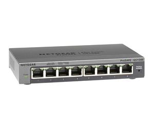 NETGEAR GS108E Géré Gigabit Ethernet (10/100/1000) Noir