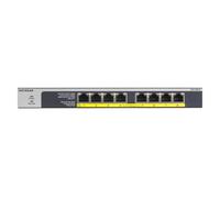 Netgear GS108LP, Non-géré, Gigabit Ethernet (10/100/1000), Connexion Ethernet, supportant l'alimentation via ce port (PoE), Grille de montage, 1U, Mon