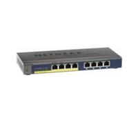 Netgear GS108PP, Non-géré, Gigabit Ethernet (10/100/1000), Full duplex, Connexion Ethernet, supportant l'alimentation via ce port (PoE), Grille de mon