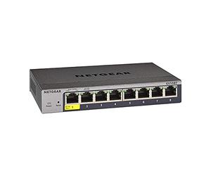 NETGEAR (GS108T) Smart Switch Ethernet Web manageable série Pro 8 Ports RJ45 Gigabit (10/100/1000)- Switch RJ45 administrable dans Le Cloud Insight en Option, Bureau ou Mur, Silencieux