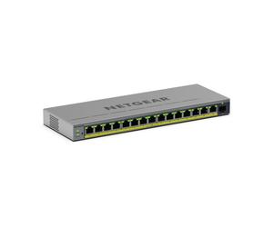 NETGEAR GS116EPP, Géré, L2/L3, Gigabit Ethernet (10/100/1000), Connexion Ethernet, supportant l'alimentation via ce port (PoE) GS116EPP-100EUS