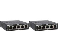 NETGEAR GS305-300PES Switch ethernet métal 5 Ports Gigabit (10/100/1000) (Lot de 2)