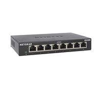 NETGEAR (GS308) Switch Ethernet 8 Ports RJ45 Métal Gigabit(10/100/1000),switch RJ45, Plug-and-Play, silencieux sans ventilateur , positionnement sur un bureau ou au mur