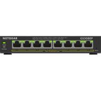 NETGEAR 8-Port Gigabit Ethernet PoE+ Plus Switch (GS308EP) Géré L2/L3 Gigabit Ethernet (10/100/1000) Connexion Ethernet, supportant l'alimentation via ce port (PoE) Noir