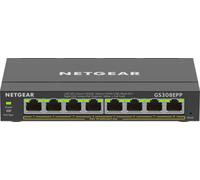 NETGEAR 8-Port Gigabit Ethernet High-Power PoE+ Plus Switch (GS308EPP) Géré L2/L3 Gigabit Ethernet (10/100/1000) Connexion Ethernet, supportant l'alimentation via ce port (PoE) Noir