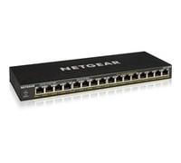 Netgear Switch Ethernet 16 Ports PoE+ Gigabit (GS316P) avec 16 Ports PoE + à 115W, Upgradable à 183 W avec Le Flex Poe, Boîtier Métallique Solide sans Ventilateur