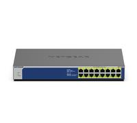Netgear GS516PP, Non-géré, Gigabit Ethernet (10/100/1000), Full duplex, Connexion Ethernet, supportant l'alimentation via ce port (PoE), Grille de mon