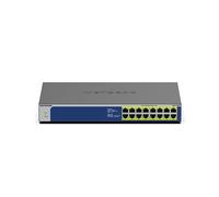 NETGEAR GS516PP Non-géré Gigabit Ethernet (10/100/1000) Connexion Ethernet, supportant l'alimentation via ce port (PoE) Bleu, Gris
