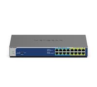 Netgear GS516UP, Non-géré, Gigabit Ethernet (10/100/1000), Full duplex, Connexion Ethernet, supportant l'alimentation via ce port (PoE), Grille de mon