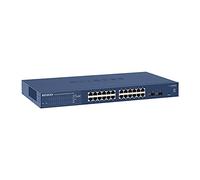 NETGEAR (GS724T) Smart Switch Ethernet 24 Ports RJ45 Gigabit (10/100/1000), Web Manageable Professionnel - switch RJ45 avec 2 Ports SFP 1 Gigabit, Bureau ou en Rack et Protection à Vie ProSafe