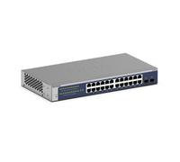 NETGEAR GS724Tv6, Géré, L2+/L3, Gigabit Ethernet (10/100/1000), Full duplex, Grille de montage, 1U GS724T-600EUS