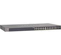 NETGEAR (GS728TP) Smart Switch Ethernet Web Manageable PoE Professionnel 28 Ports Gigabit (10/100/1000) - avec 24 Ports PoE+ @ 190 W, 4 Ports SFP 1 Gigabit, Bureau/en Rack et Protection à vie ProSAFE