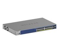 Netgear Commutateur Smart GS728TXV3 – 28 ports (24x1G PoE + 4x10G SFP+) – administrable, Cloud Insight