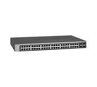 Netgear (GS748T Smart Switch manageable Professionnel 48 Ports Ethernet Gigabit (10/100/1000) - Switch RJ45 avec 4 Ports SFP 1 Gigabit, Bureau/en Rack et Protection à Vie ProSAFE