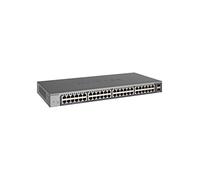 Netgear GS750E-100EUS Switch Ethernet Gigabit 50 Ports 10/100/1000 Mbps (GS750E) Dont 2 SFP, Smart Manageable Plus, Bureau ou Rackable, Métal, Protection ProSAFE, Idéal pour Les PME et TPE Noir